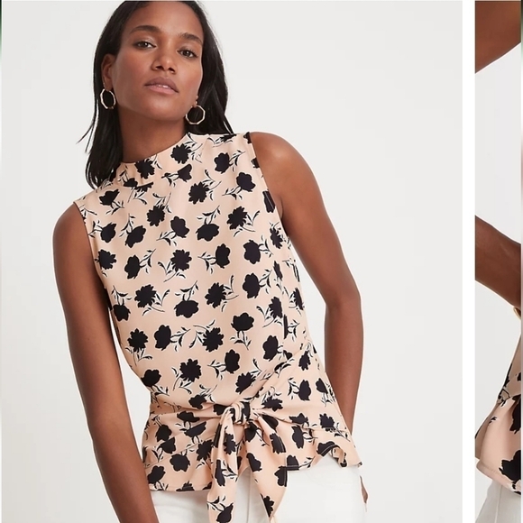 Ann Taylor Tops - NWT Ann Taylor Floral Tie Waist Top Sz Medium